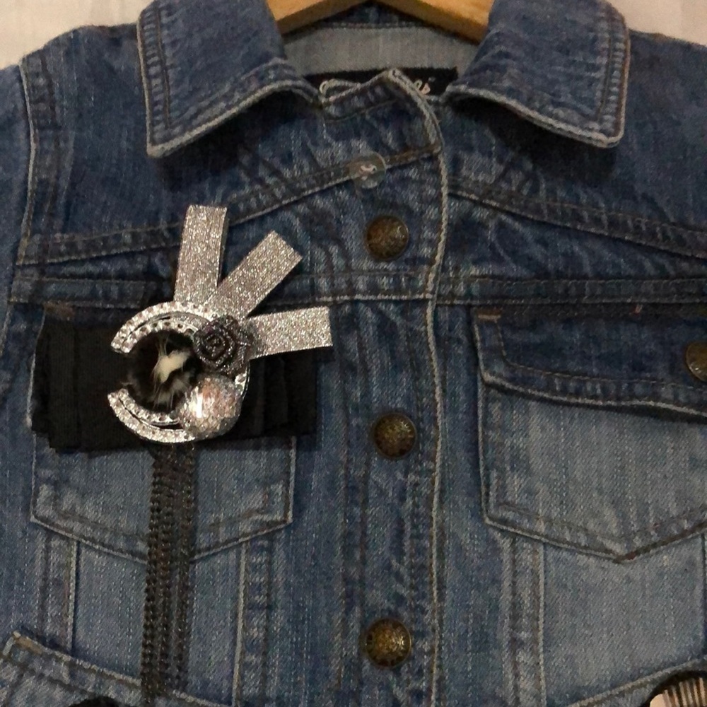 Squeeze Girls gorgeous GUC Jean jacket size L(6) - Picture 4 of 8